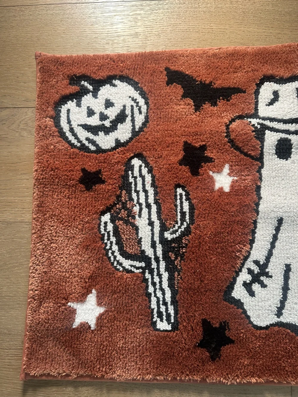 NWT Wrangler Halloween Western Ghost Cowboy Bath Rug 20x32 Spooky Decor
